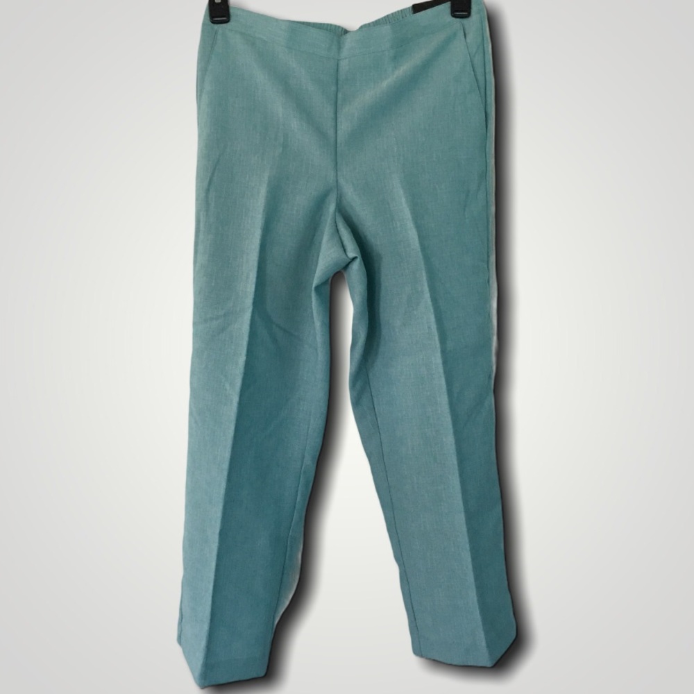 🆕 Alfred Dunner Classic Fit Pants • Aqua • 10P